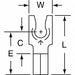 Fork Terminal Lockng #6 Stud Bare PK1000