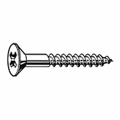 Wood Screw Flat #6x1/2 L PK100