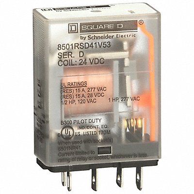 H8078 Gen Purpose Relay 5 Pin Square 24VDC