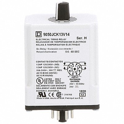 SinFunTimeDelayRelay 24VAC/DC 8Pins