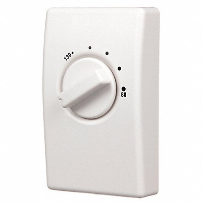 Line Volt NP Analog Tstat 1C White SPST