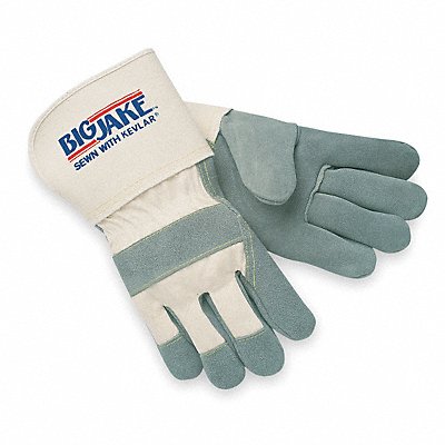 D1585 Leather Gloves Gray M PR