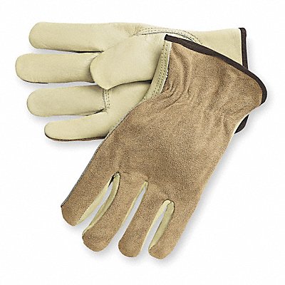 D1593 Leather Gloves Beige L PR