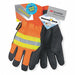 D1705 Leather Gloves Black/Orange XL PR