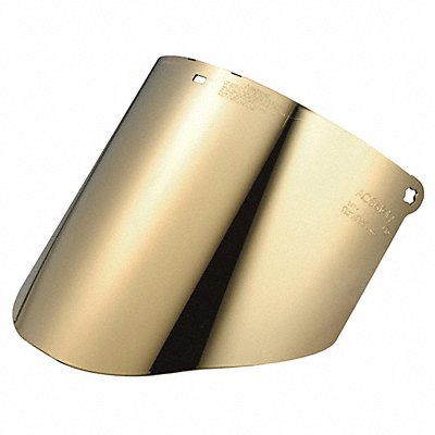 Faceshield Visor Poly GldPltdGr 9x14-1/2