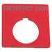 Legend Plate Square Emergency Stp Blk/Rd