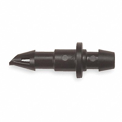 Coupling 1/4 in Tubing Blk Plstc PK10
