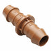 Coupling 1/2 in Tubing Brn Plastic PK4
