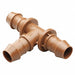 Tee 1/2 in Tubing Brown Plastic PK4
