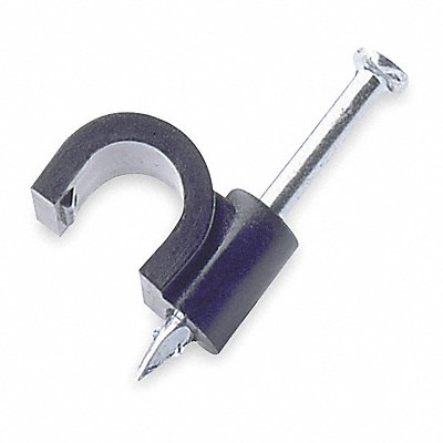 Mounting Clip 1/4 In Tubng Blk Vnyl PK10