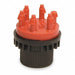 Six Outlet Emitter Red/Black Plastic