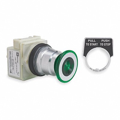 Illum Push Button Operator 30mm Green