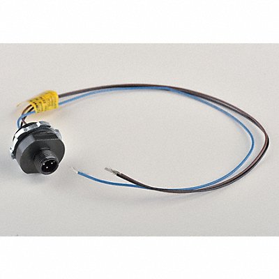External Thread Receptacle 3 Male 22 AWG