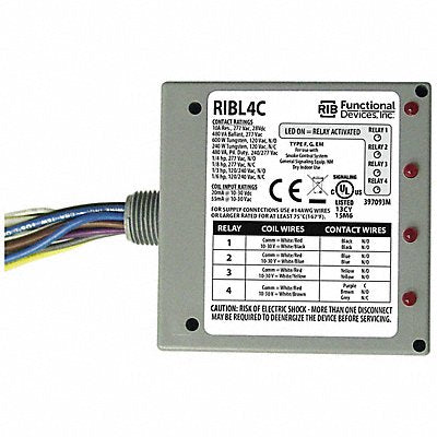 Relay 10-30VAC/DC 10A SPDT (3) SPST-NO