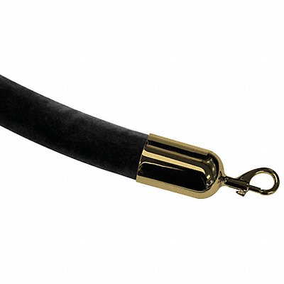 Black Velour Rope 6 ft Black