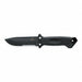 Fixed Blade Knife Black SS 4 7/8 In