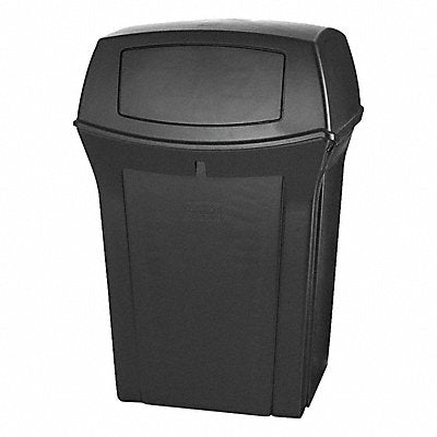 D0236 Trash Can 45 gal Black Plastic