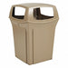 D0237 Trash Can 45 gal Beige Plastic