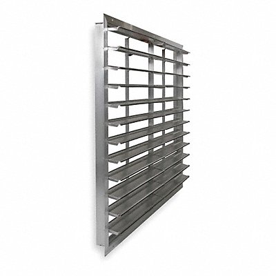 Exhaust Shutter dbl Panel 48 In Aluminum