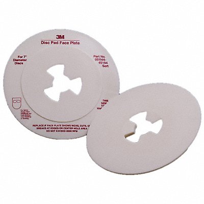 Disc Face Plate 7 in Dia White PK10