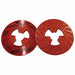 Disc Face Plate 5 in Dia Red PK10