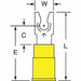 Fork Terminl Lockng #6 Stud Yellow PK500