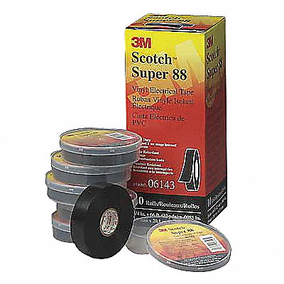 Elec Tape 108 Lx3/4 W 8.5mil Black PK48