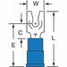 Fork Terminal Lockng #4 Stud Blue PK1000