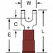 Fork Terminal Tin Copper Red PK1000