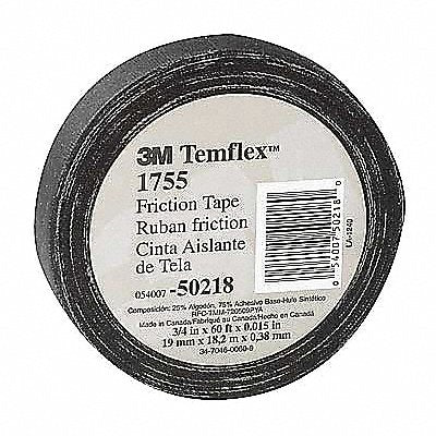 Elec Tape 82.5ftLx3/4 W 13mil Black PK60