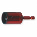 Wood Nut Driver Socket Steel Red