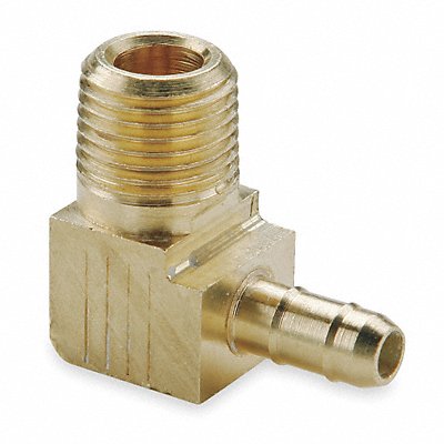 Male 90Deg Elbow 1/4 Tube ID Brass