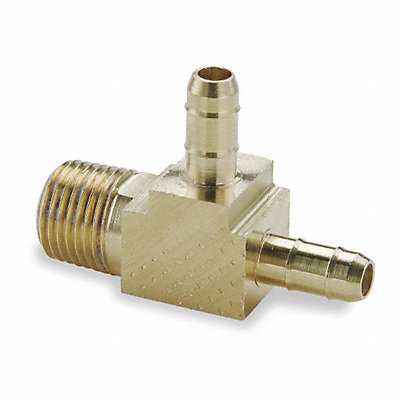 Male Run Tee 0.250 Tube Size Brass