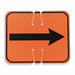 Traffic Cone Sign Orange/Black Rev Arrow