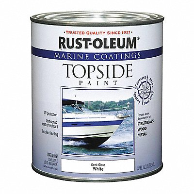 Topside Paint 1 qt White Alkyd