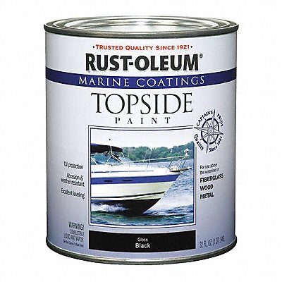 Topside Paint 1 qt Black Alkyd