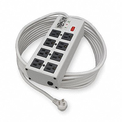 Surge Protector Strip 8 Outlet Gray