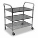 Wire Cart 3 Shelf 36x18x39 Chrome