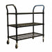 Wire Cart 3 Shelf 60x24x39 Black