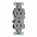 Receptacle Gray 15 A 2P3W Back Side 1PK