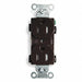 Receptacle Brown 15 A 2P3W Side 1PK