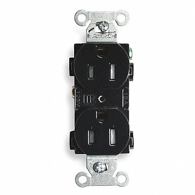 Receptacle Black 15 A 2P3W Side 1PK