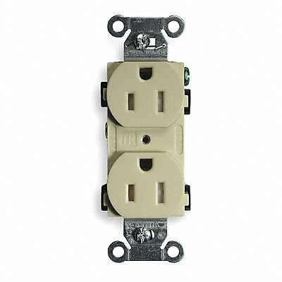 Receptacle Ivory 15 A 2P3W Side 1PK