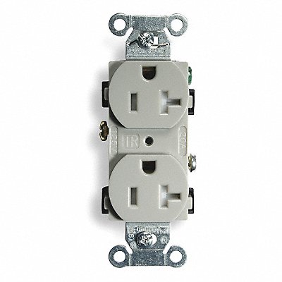 Receptacle Gray 20 A 2P3W Side 1PK
