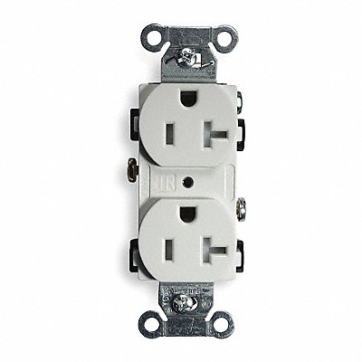 Receptacle White 20 A 2P3W Side 1PK