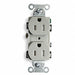 Receptacle Gray 15 A 2P3W Back Side 1PK