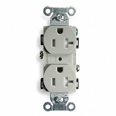 Receptacle Gray 20 A 2P3W Back Side 1PK