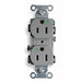 Receptacle Gray 15 A 2P3W Back Side 1PK