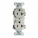Receptacle Gray 20 A 2P3W Back Side 1PK
