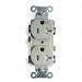 Receptacle Gray 20 A 2P3W Back Side 1PK